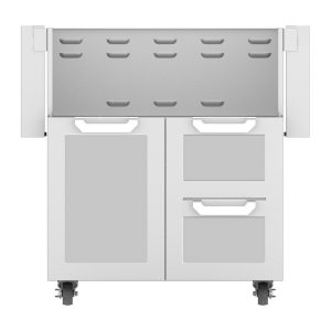 Hestan 30-Inch Double Drawer and Door Grill Cart in Stainless Steel - GCR30