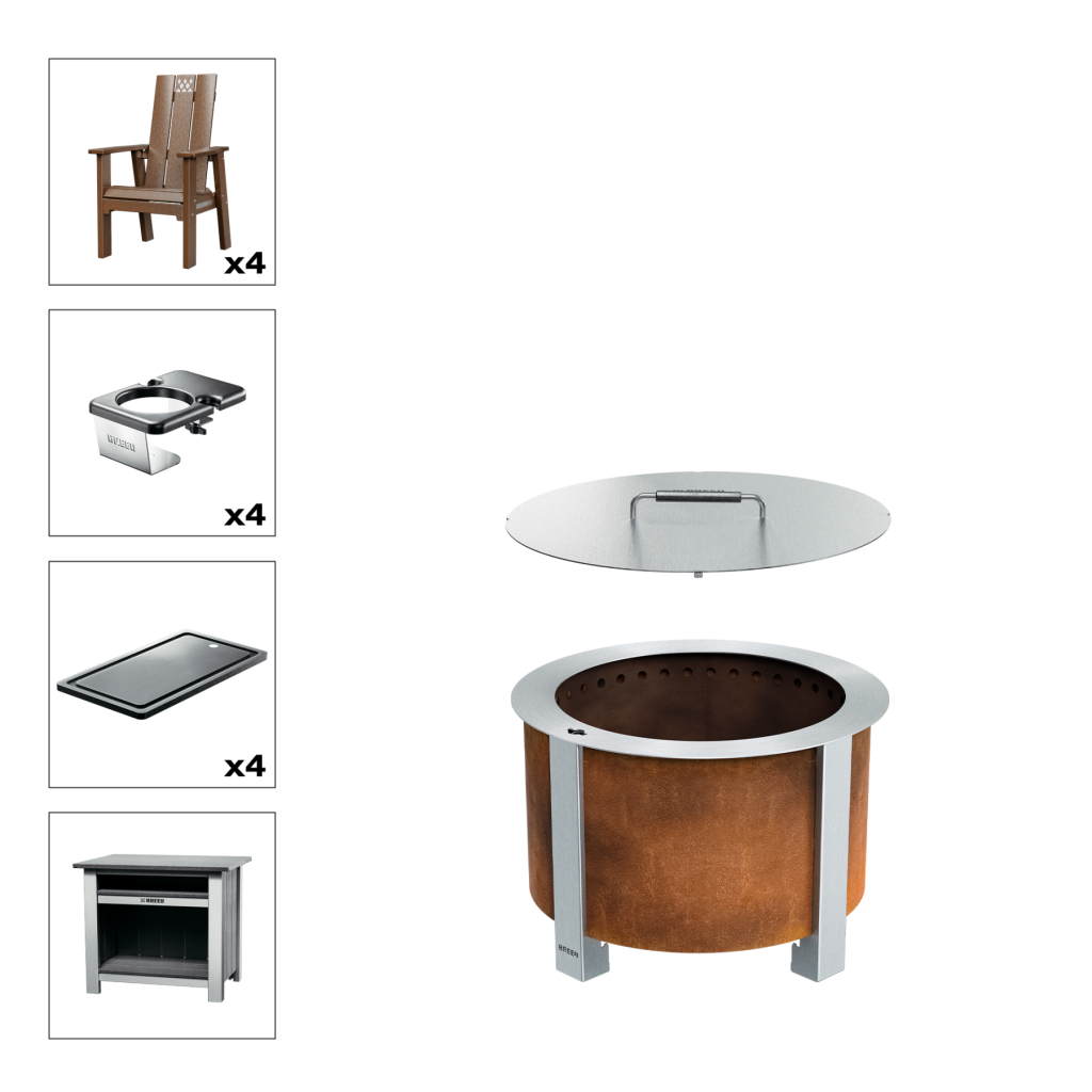 Patio Bundle X19 Corten Anitque Mahogany db41bc12 a488 4200 8128 a62ea93071fc