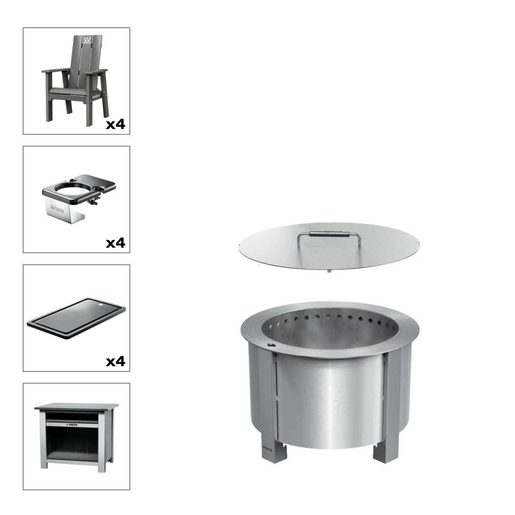 Patio Bundle X19 Stainless Gray