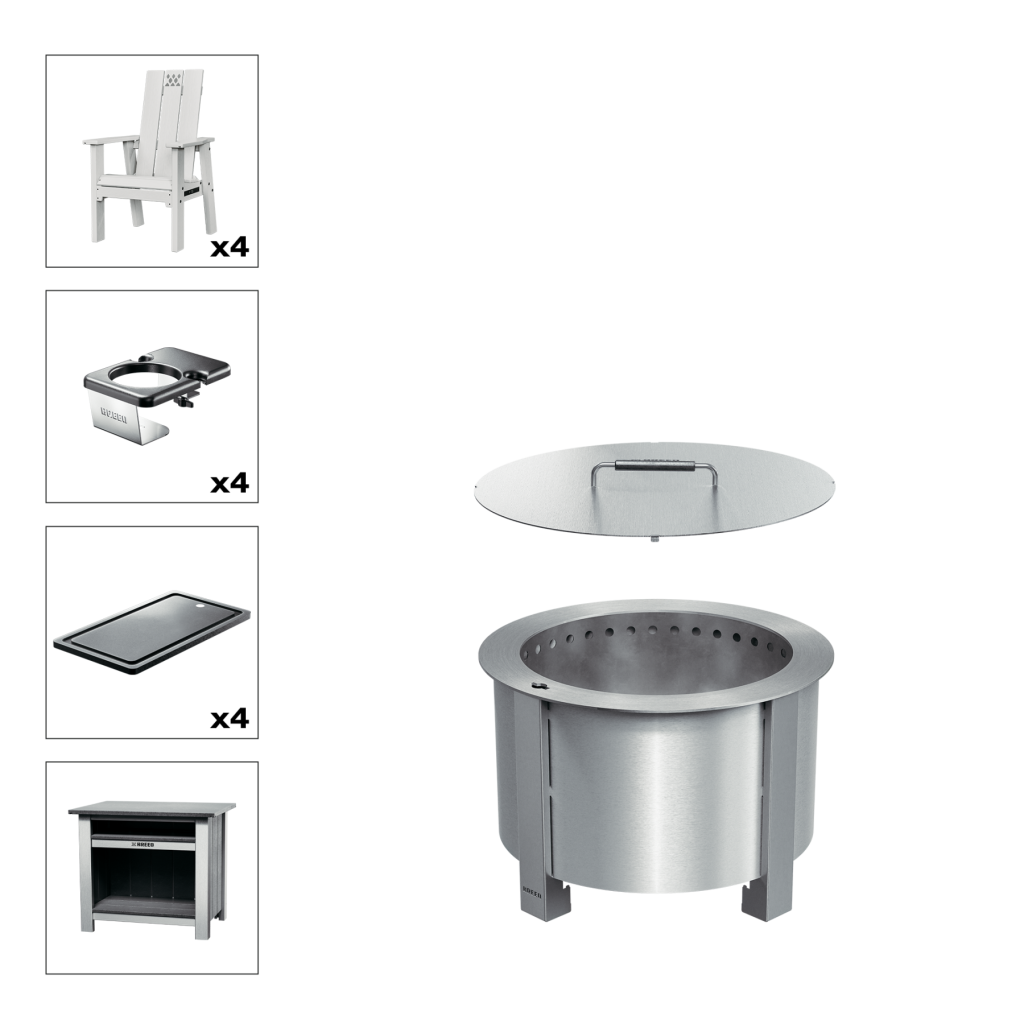 Patio Bundle X19 Stainless White