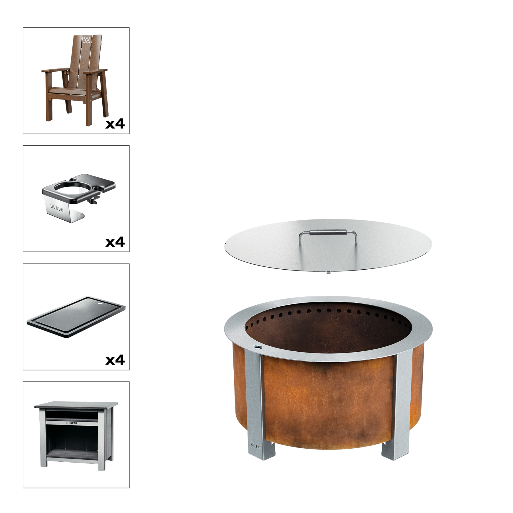 X Series Total Patio Fire Pit Bundle