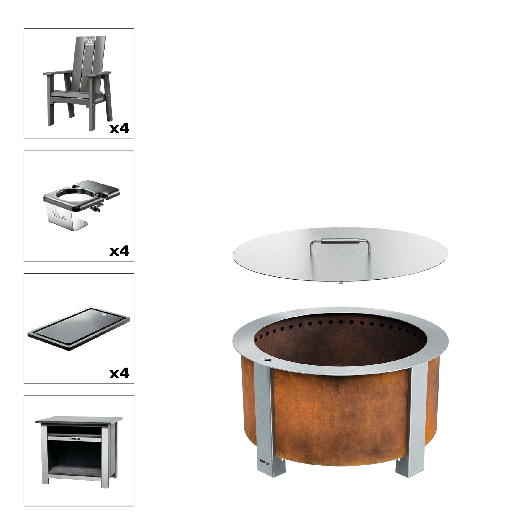 X Series Total Patio Fire Pit Bundle