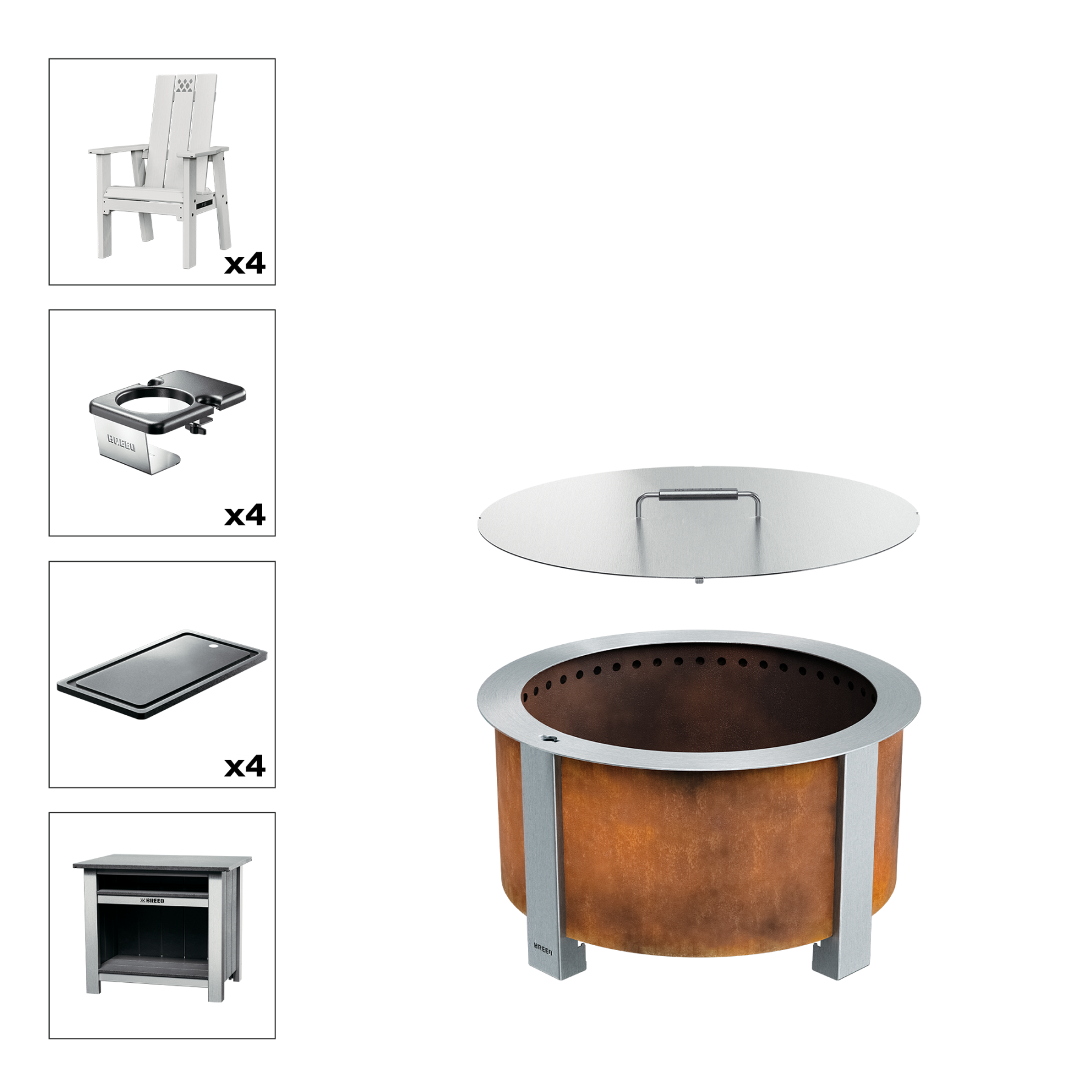 X Series Total Patio Fire Pit Bundle