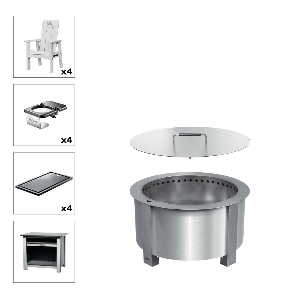 Patio Bundle X24 Stainless White