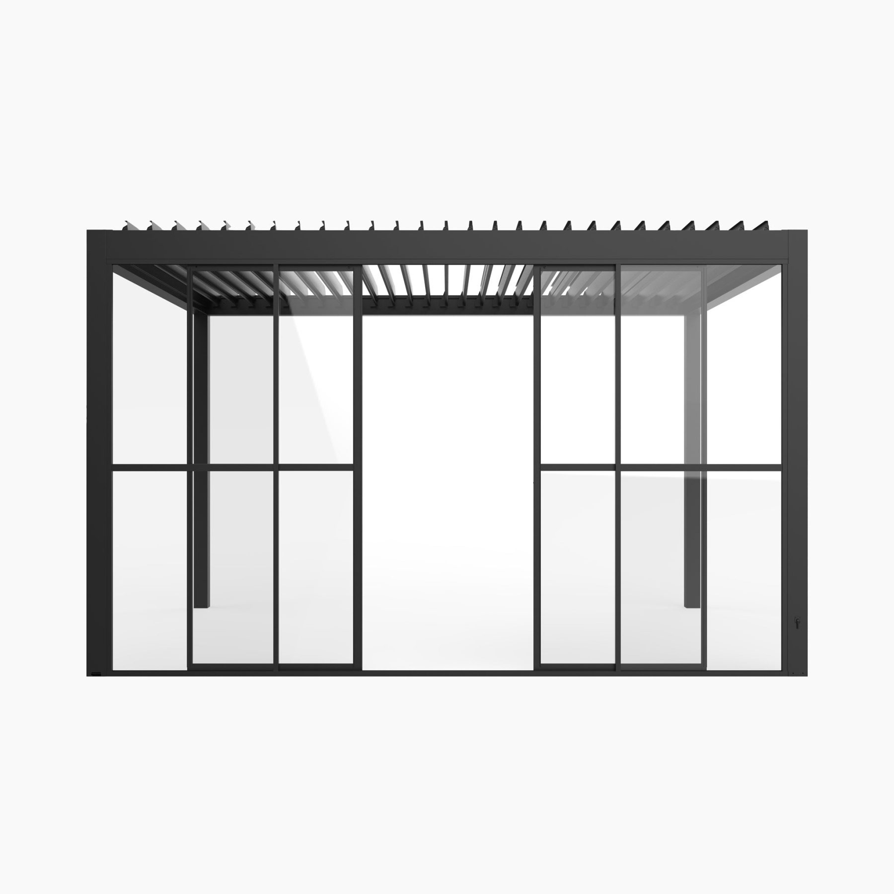 PergoSTET Pro/Deluxe Glass Sliding Doors 4m Side in Grey
