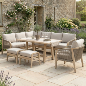 Quay Corner Dining Set with Armchair in Mocha
