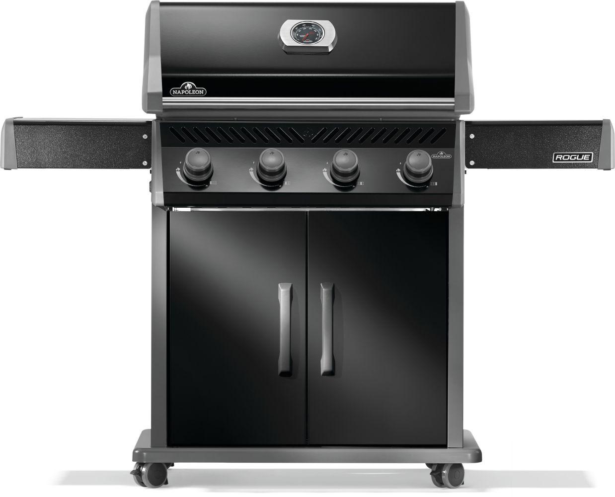 Napoleon Rogue 525 NG Grill, Black with cast iron grates