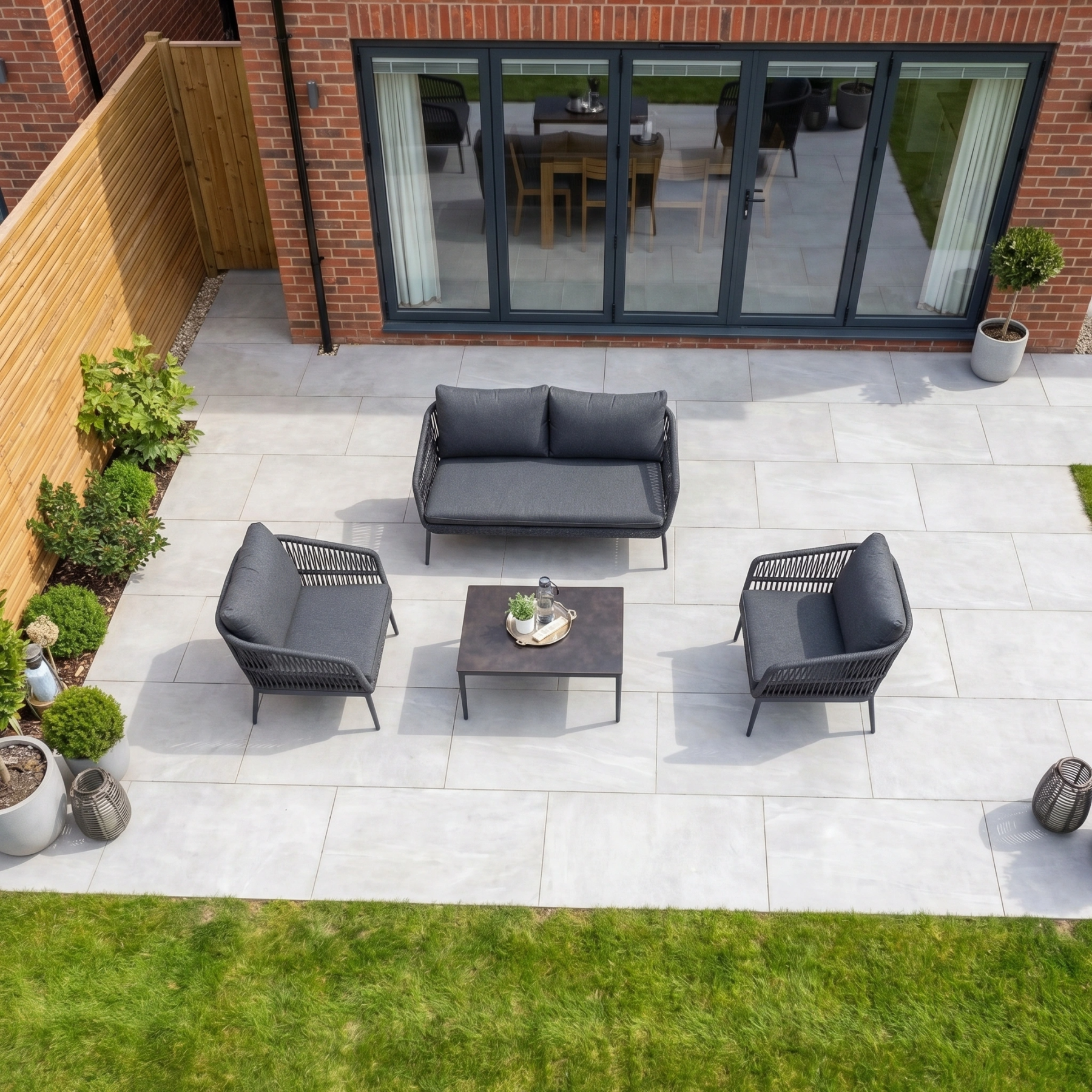 Rhea 2 Seat Sofa Set in Grey product detail