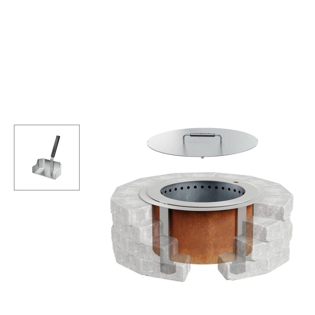 SmokelessFirePitInsertBundle X19Corten