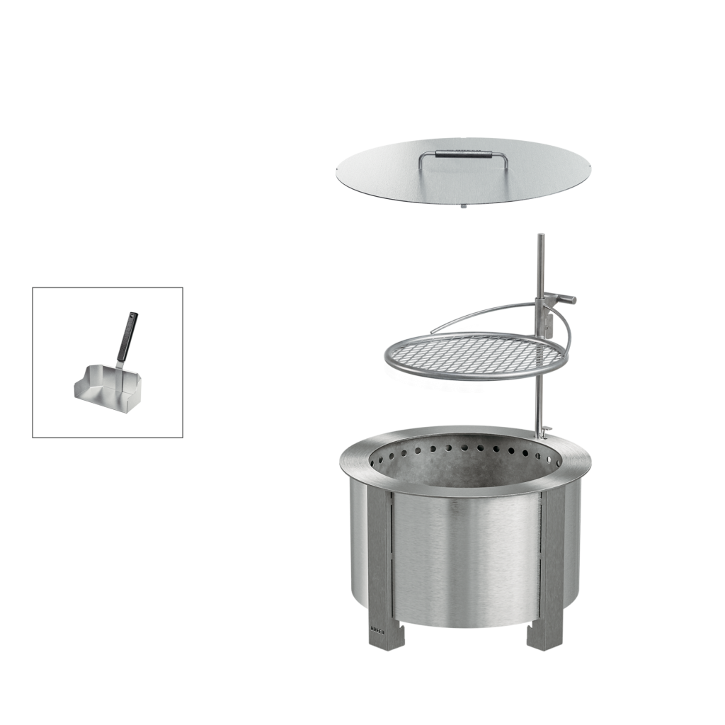 Smokeless Fire Pit Grilling Bundle X19 Stainless