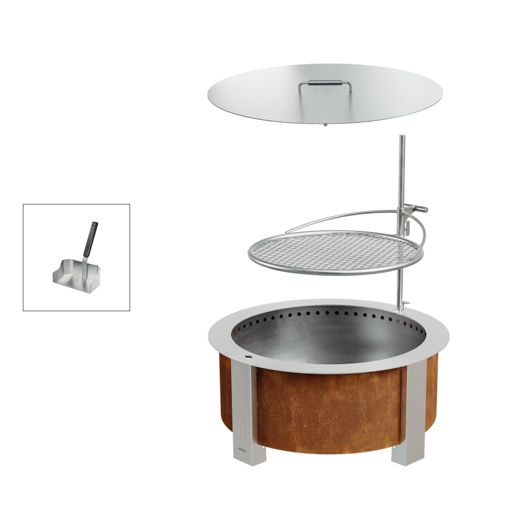 Smokeless Fire Pit Grilling Bundle X30 Corten