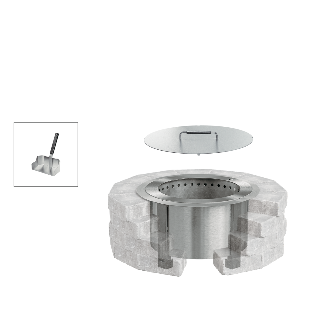 Smokeless Fire Pit Insert Bundle X19 Stainless