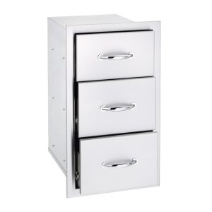 Summerset 17-Inch North American Stainless Steel Triple Drawer - SSDR3-17