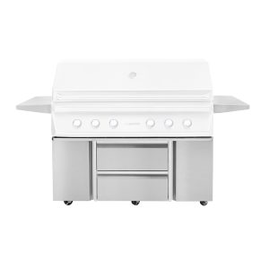 Twin Eagles 54-Inch Grill Base w/ Storage Drawers, Two Doors - TEGB54SD-B