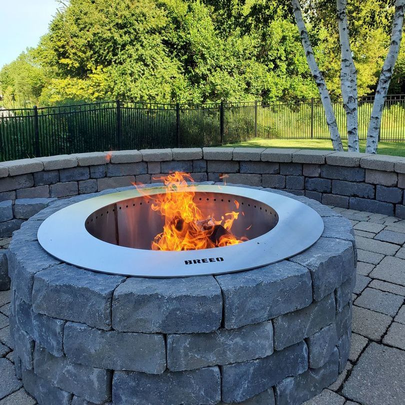 Zentro Stainless Steel Smokeless Fire Pit Insert