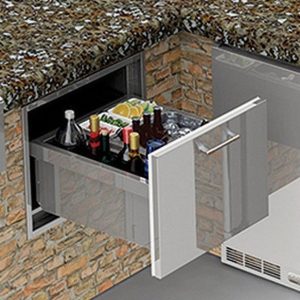 Alfresco 26" Under Counter Ice Drawer & Bev Center Insulated