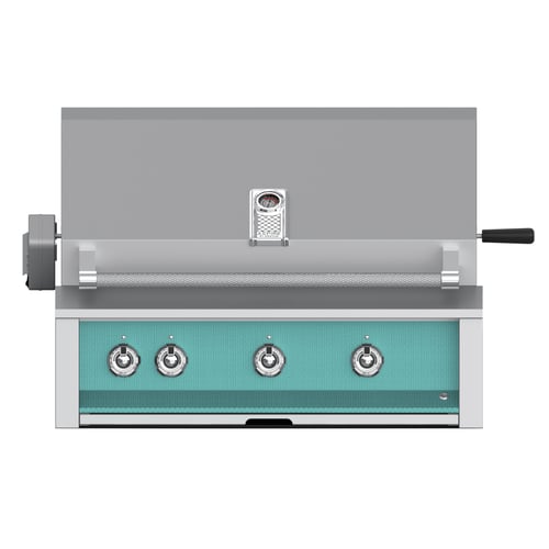 Hestan ASPIRE Grill Built-In 3 U-Burner Rotisserie 36" - Liquid Propane - Pacific Fog