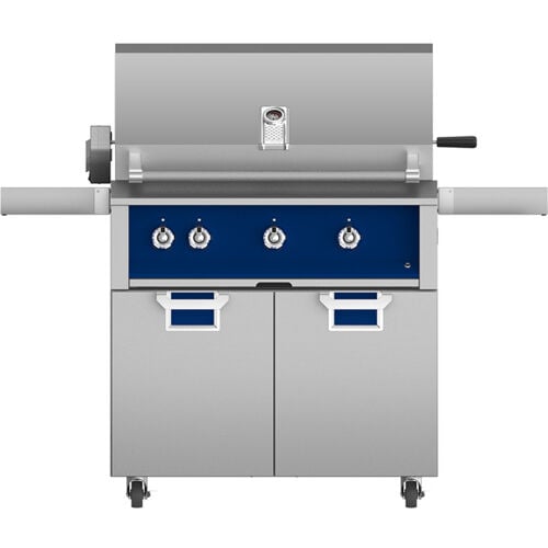 Hestan ASPIRE Grill Built-In 2 U-Burner 1 Sear Rotisserie - Liquid Propane - Bora Bora Blue