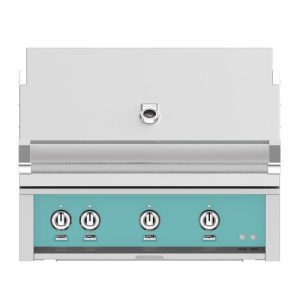 Hestan 36" Built-In Grill 3 Trellis Burners Rotisserie - Liquid Propane - Pacific Fog