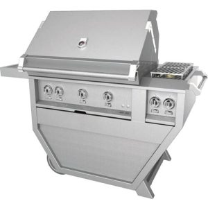 Hestan 36" Grill & Deluxe Cart 3 Trellis Burners Rotisserie - Liquid Propane - Matador