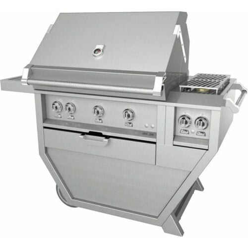 Hestan 36" Grill & Deluxe Cart 3 Trellis Burners Rotisserie - Natural Gas - Froth