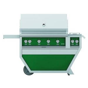 Hestan 42" Grill & Deluxe Cart 4 Trellis Burners Rotisserie - Liquid Propane - Froth