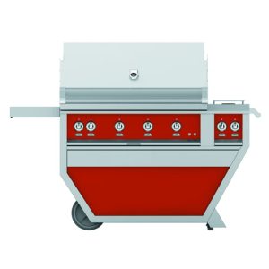 Hestan 42" Grill & Deluxe Cart 4 Trellis Burners Rotisserie - Natural Gas - Matador
