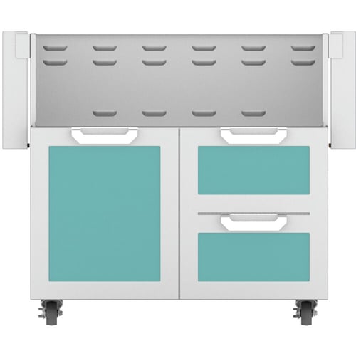 Hestan 36" Grill Cart Single Door & Double Drawer Soft Close - Pacific Fog