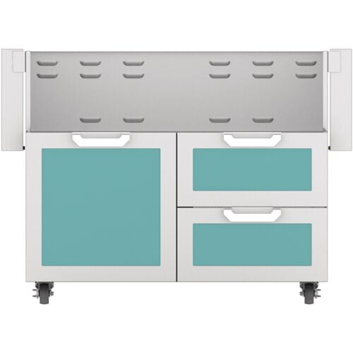 Hestan 34" Grill Cart Single Door & Double Drawer Soft Close - Pacific Fog