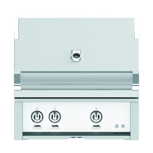 Hestan 30" Built-In Grill 1 Trellis Burners 1 Sear Burn Rotisser - Liquid Propane - Marshmallow