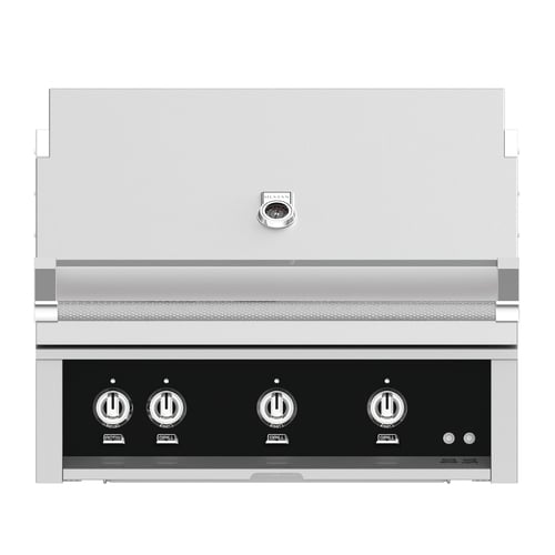 Hestan 36" Built-In Grill 2 Trellis Burners 1 Sear Burner Rotiss - Liquid Propane - Stealth