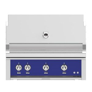 Hestan 36" Built-In Grill 2 Trellis Burners 1 Sear Burner Rotiss - Liquid Propane - Bora Bora Blue