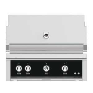 Hestan 36" Built-In Grill 2 Trellis Burners 1 Sear Burner Rotiss - Natural Gas - Stealth