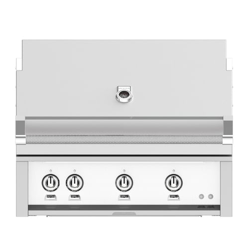 Hestan 36" Built-In Grill 2 Trellis Burners 1 Sear Burner Rotiss - Natural Gas - Marshmallow