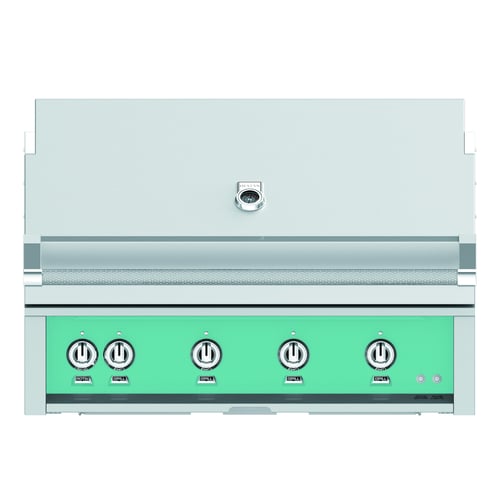 Hestan 42" Built-In Grill 3 Trellis Burners 1 Sear Burner Rotiss - Liquid Propane - Pacific Fog