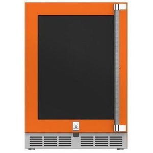 Hestan Outdoor Refrigerator 24" Lock Left Hinged - Citra — Glass Door