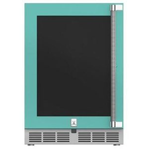 Hestan Outdoor Refrigerator 24" Lock Left Hinged - Pacific Fog