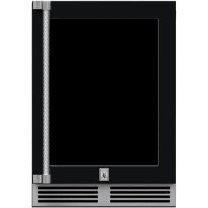 Hestan Outdoor Refrigerator 24" Lock Dual Zone Right Hinged - Stealth