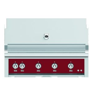 Hestan 42" Built-In Grill 4 Sear Burners Rotisserie - Burgundy