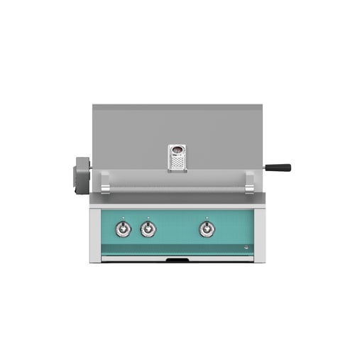 Hestan ASPIRE Grill Built-In 2 U-Burner Rotisserie 30" - Liquid Propane - Pacific Fog