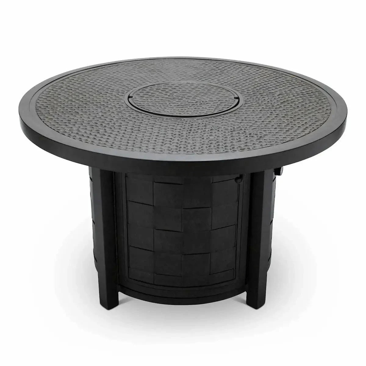 Castelle Classical 40" Round Fire Pit with Forged Top and Antique Walnut Finish