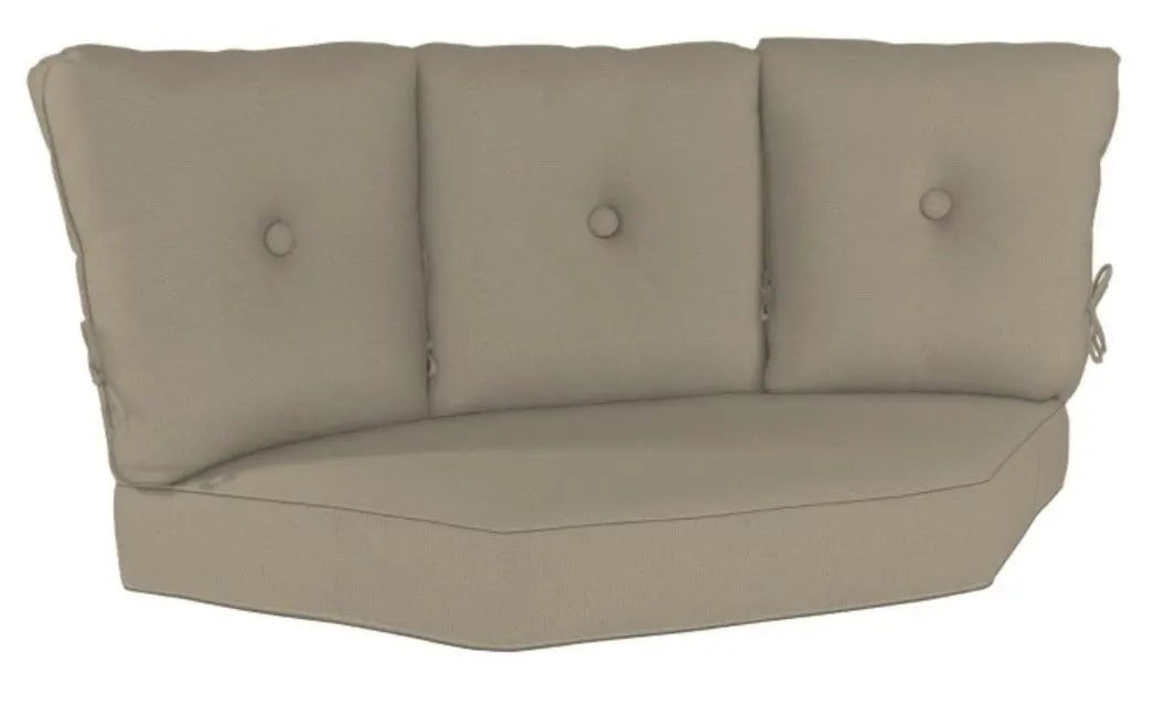 Casual Cushion Estate Series Deep Seating 3 Back Corner Sectional Cushion in Stone Linen