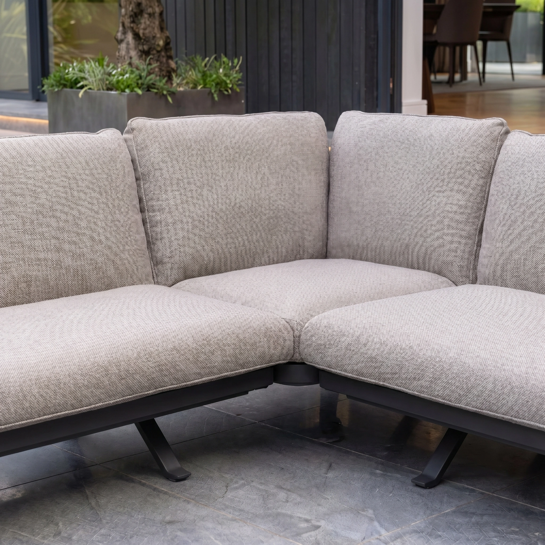 Como U-Shape Corner Sofa Set with Altura Rising Table in Truffle - additional product image