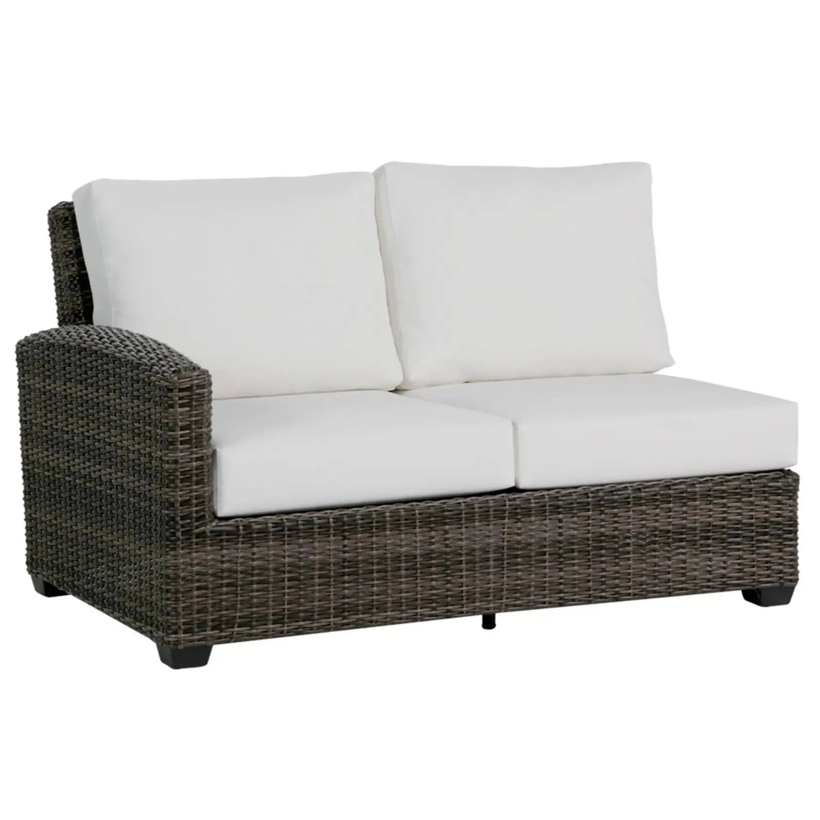 Coral Gables 2-Seater Left Arm Sectional Piece with Switch Flax Cushions