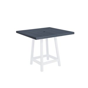 CR Plastic 40" Square Pub TABLE TOP ONLY in Slate Grey