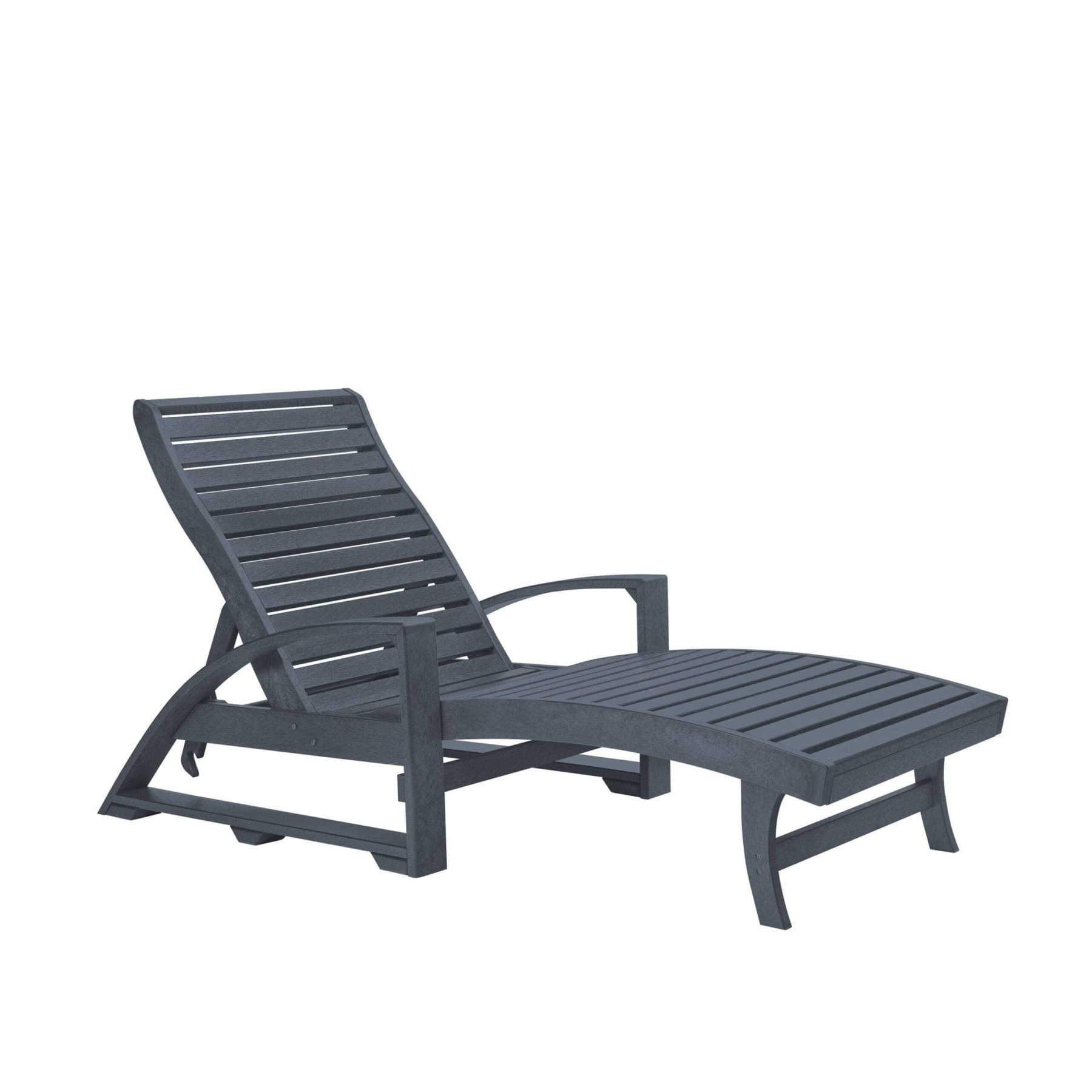 CR Plastic Chaise Lounge in Slate Grey