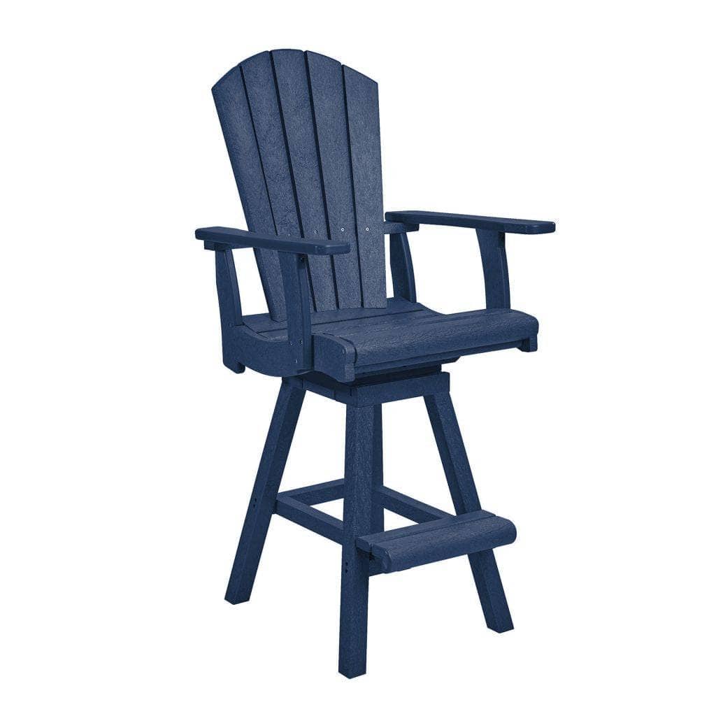 CR Plastics, Swivel Pub Arm Chair Frame, Navy