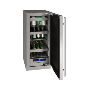 U-Line® 15" Stainless Solid Outdoor Refrigerator