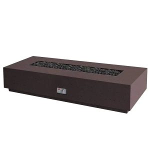 FireGear Sanctuary 1 Rectangular 76" Fire Table in Chocolate Brown