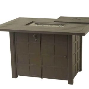 Hanamint Sherwood 47" x 64" Rectangle Counter Height Enclosed Gas Fire Pit Table